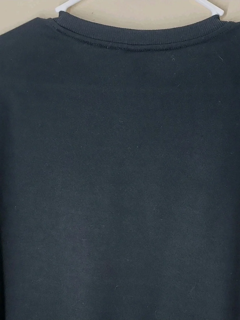 SHEIN Black Crewneck Sweater with White Teddy Graphic